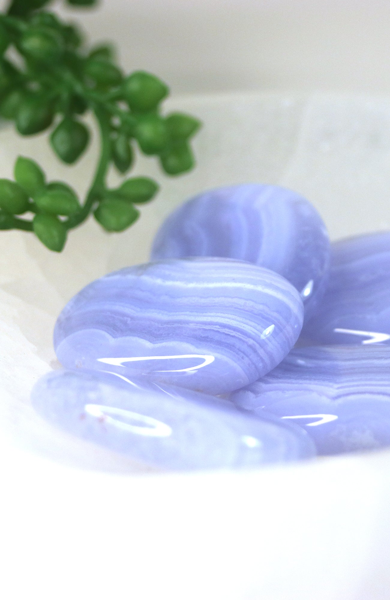 Blue Lace Agate Palmstone